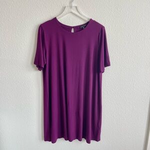 Eileen Fisher Purple Knit T Shirt Dress
